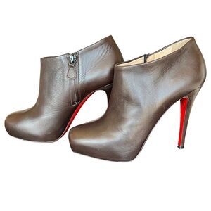 Christian Louboutin Miss 120 Platform Ankle Boot in Brown EU 39.5
